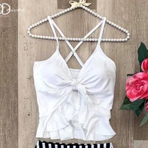 Coral Reef Medium White Swim Top